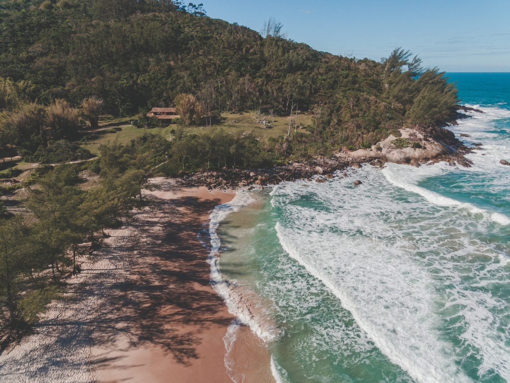 Praia da Ferrugem, vista aérea